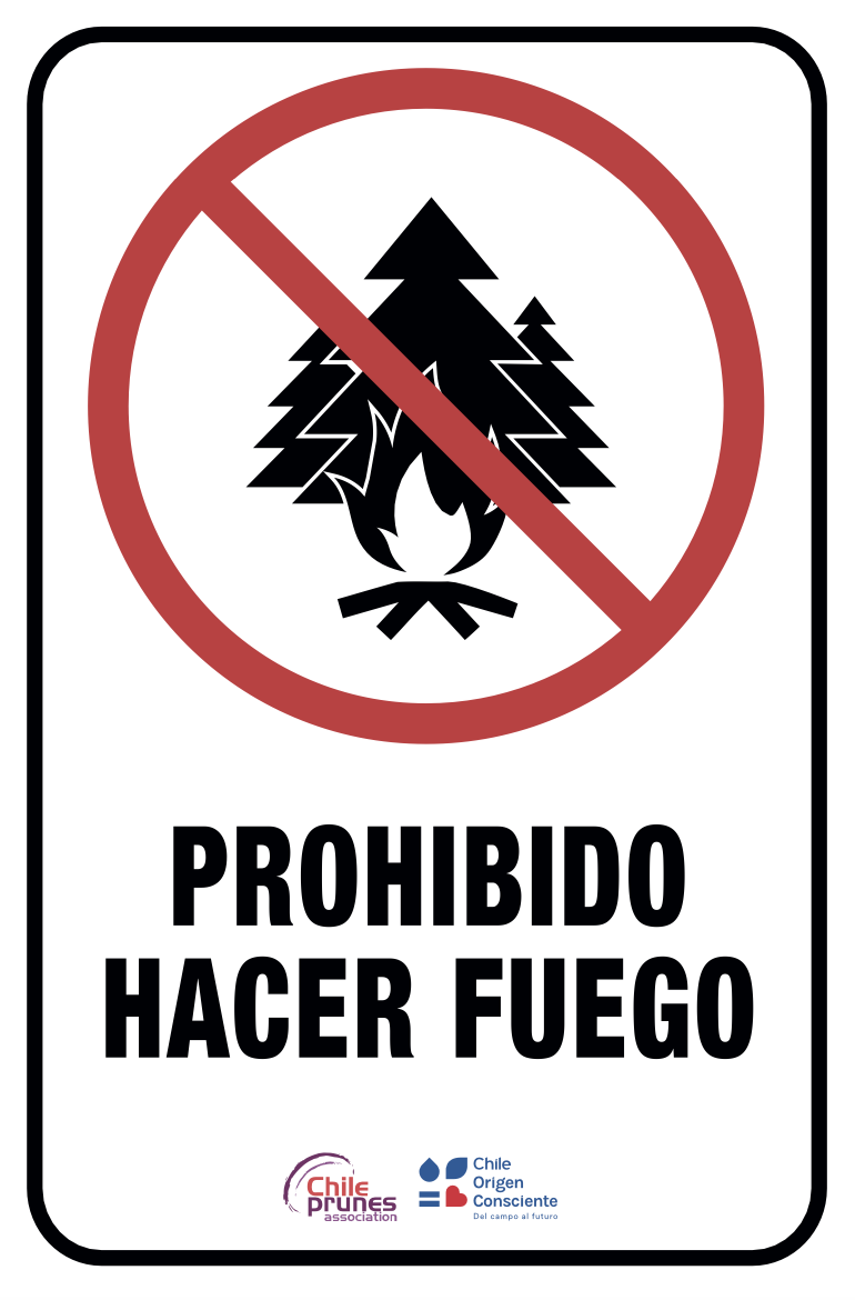 Señalética: Prohibido hacer fuego